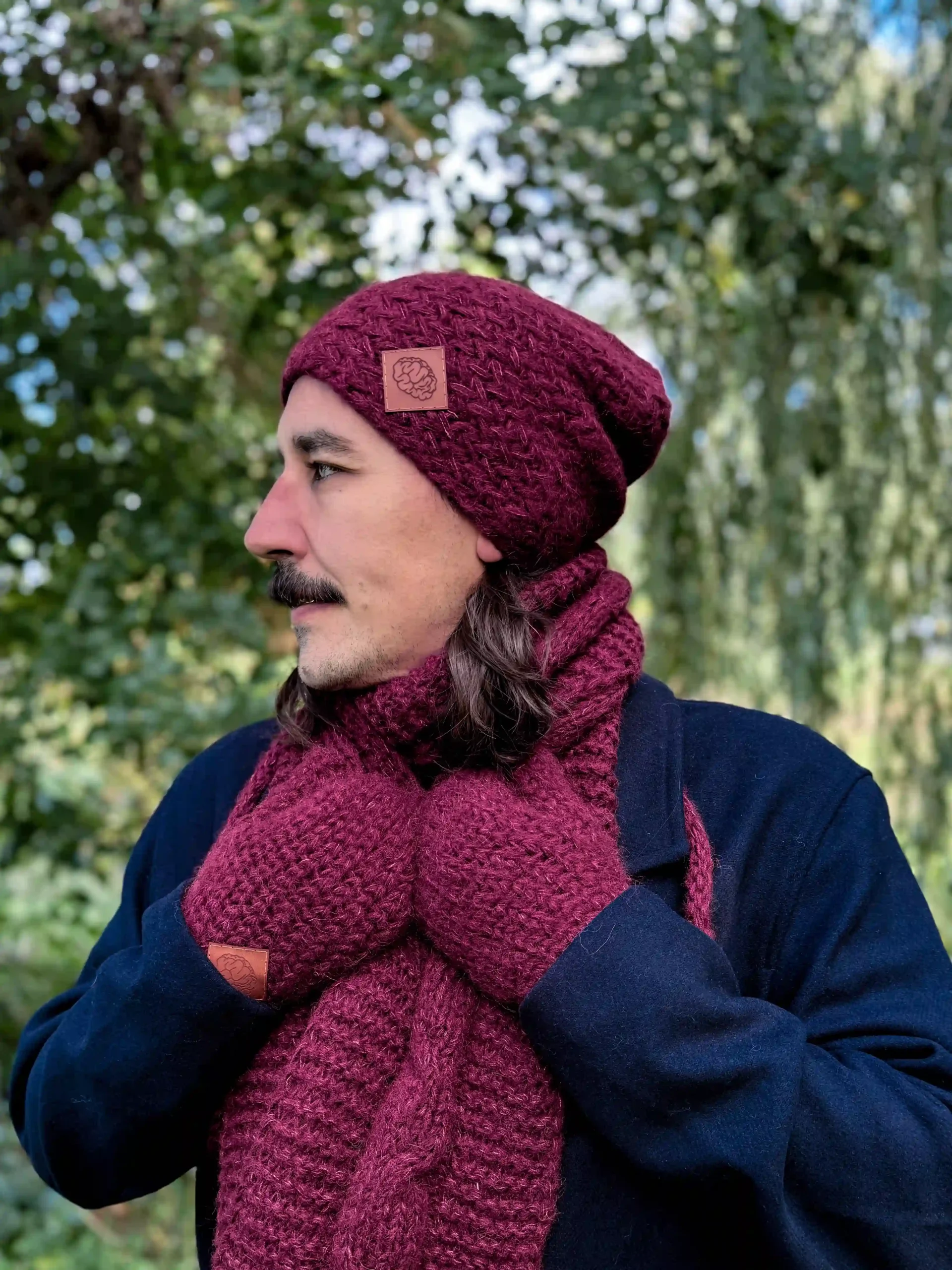 Męski szal MERINO "Bordo szalik" 23 szalik meski bordo scaled 1