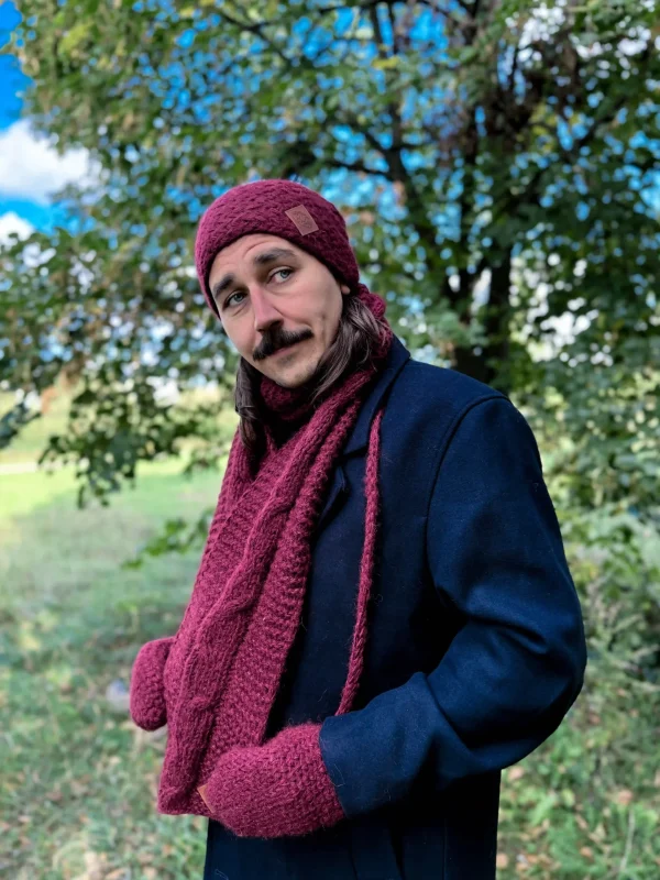 Męski szal MERINO "Bordo szalik" 14 szalik meski scaled 2