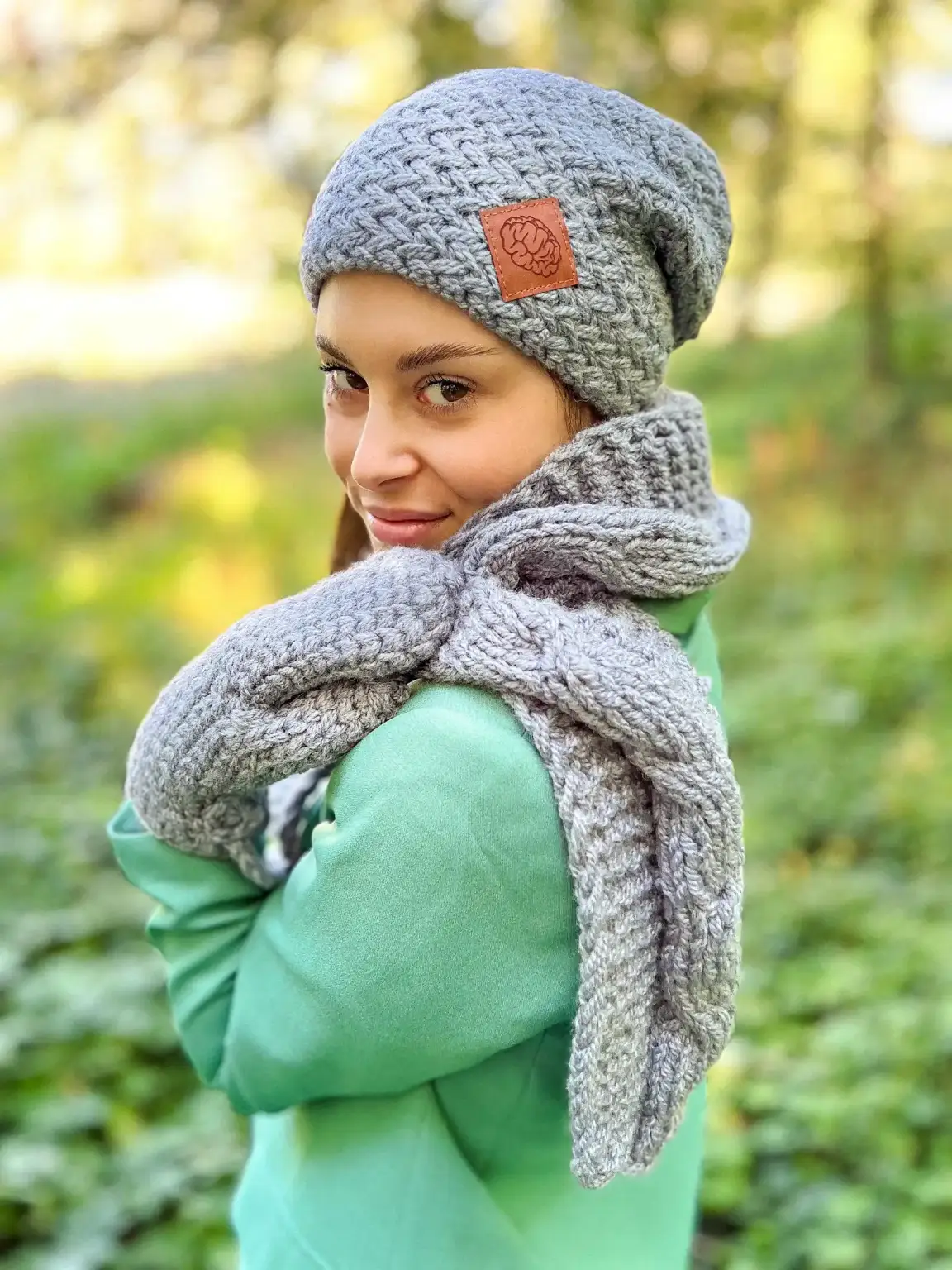 SZAL handmade "Szary szalik" 26 szalik z welny