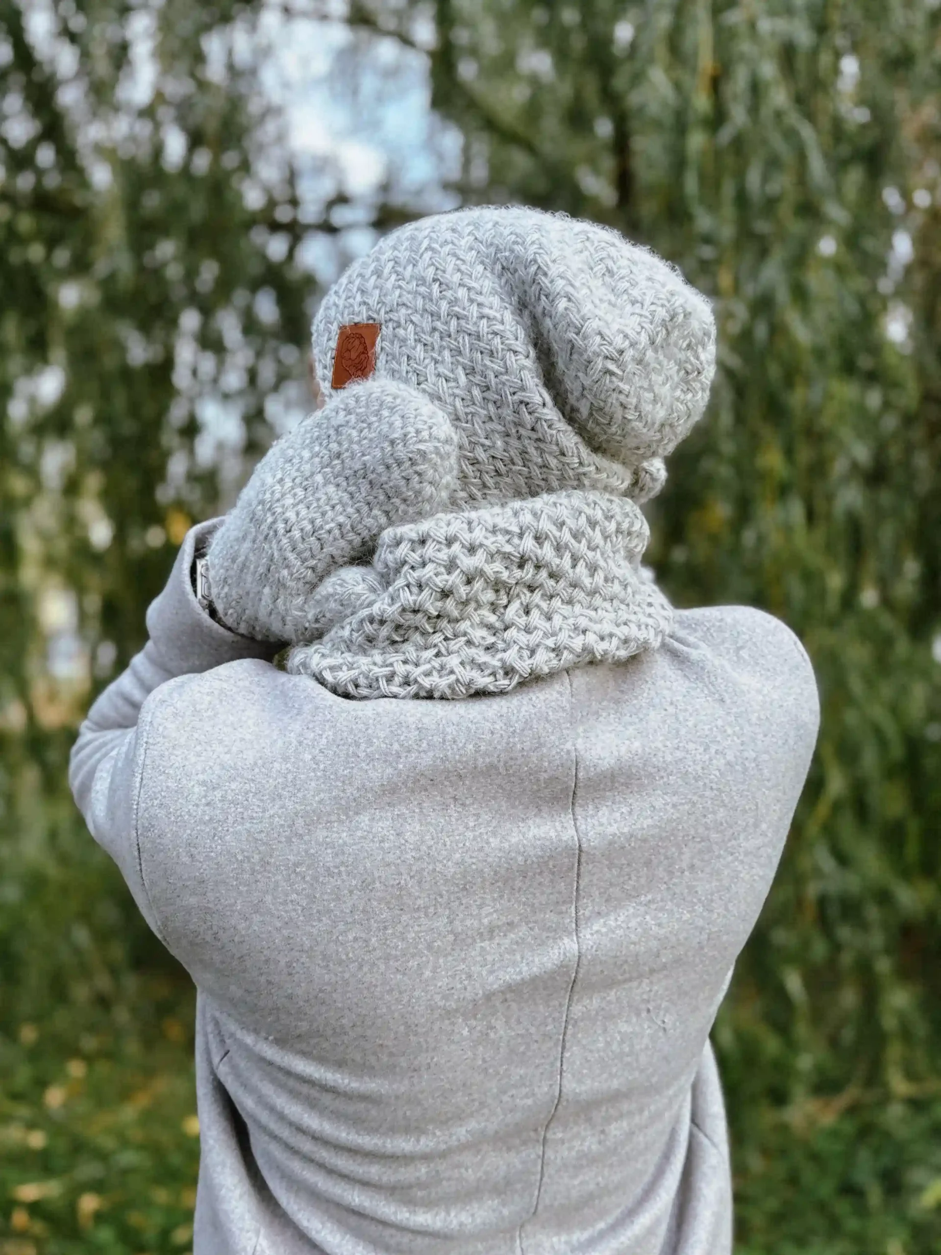 Męska czapka MERINO Explorer "Wybielony szary" 31 szara beanie scaled 1