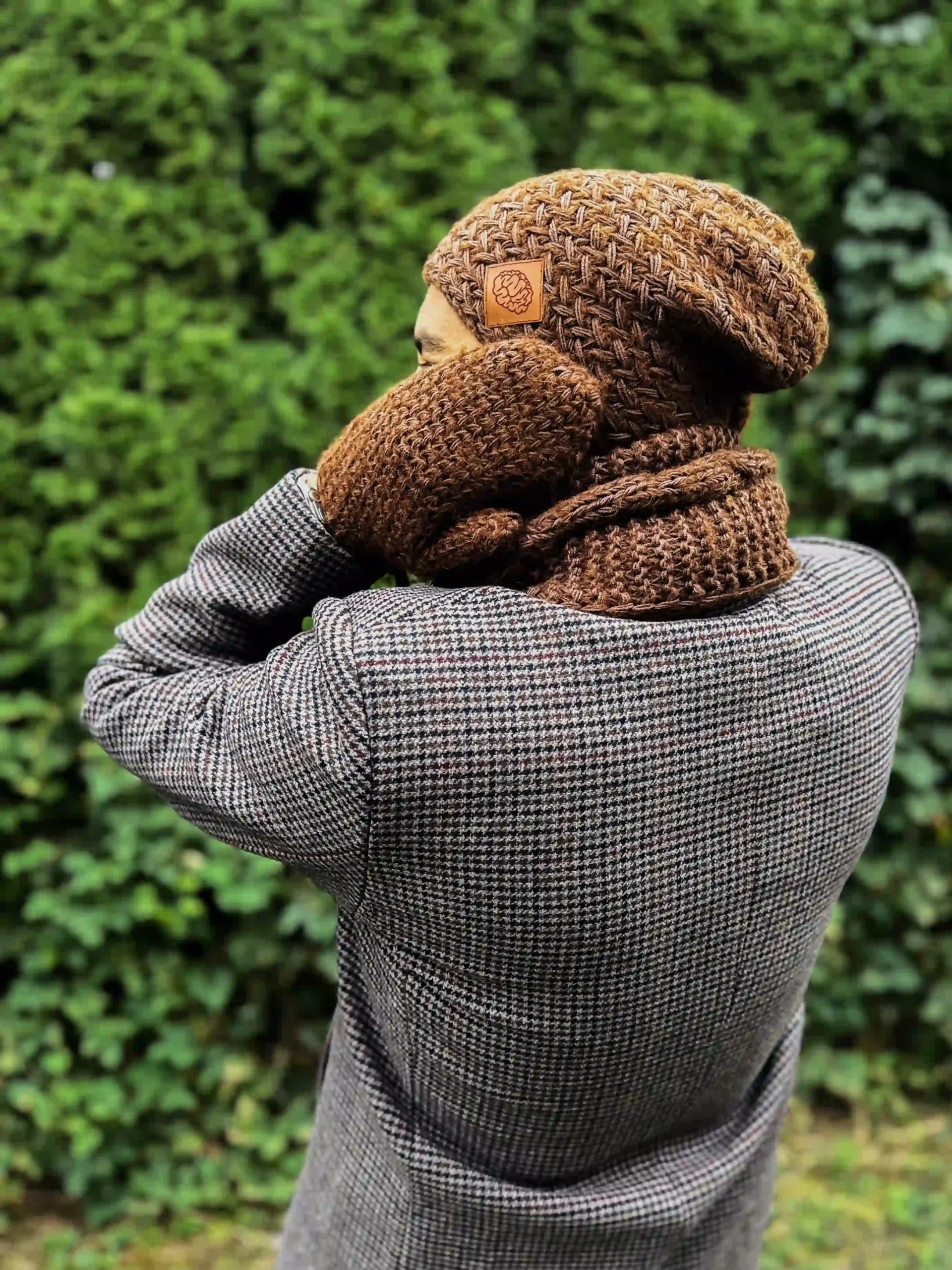 Męska czapka MERINO Explorer "Brąz" 100 welna merino czapka scaled 1