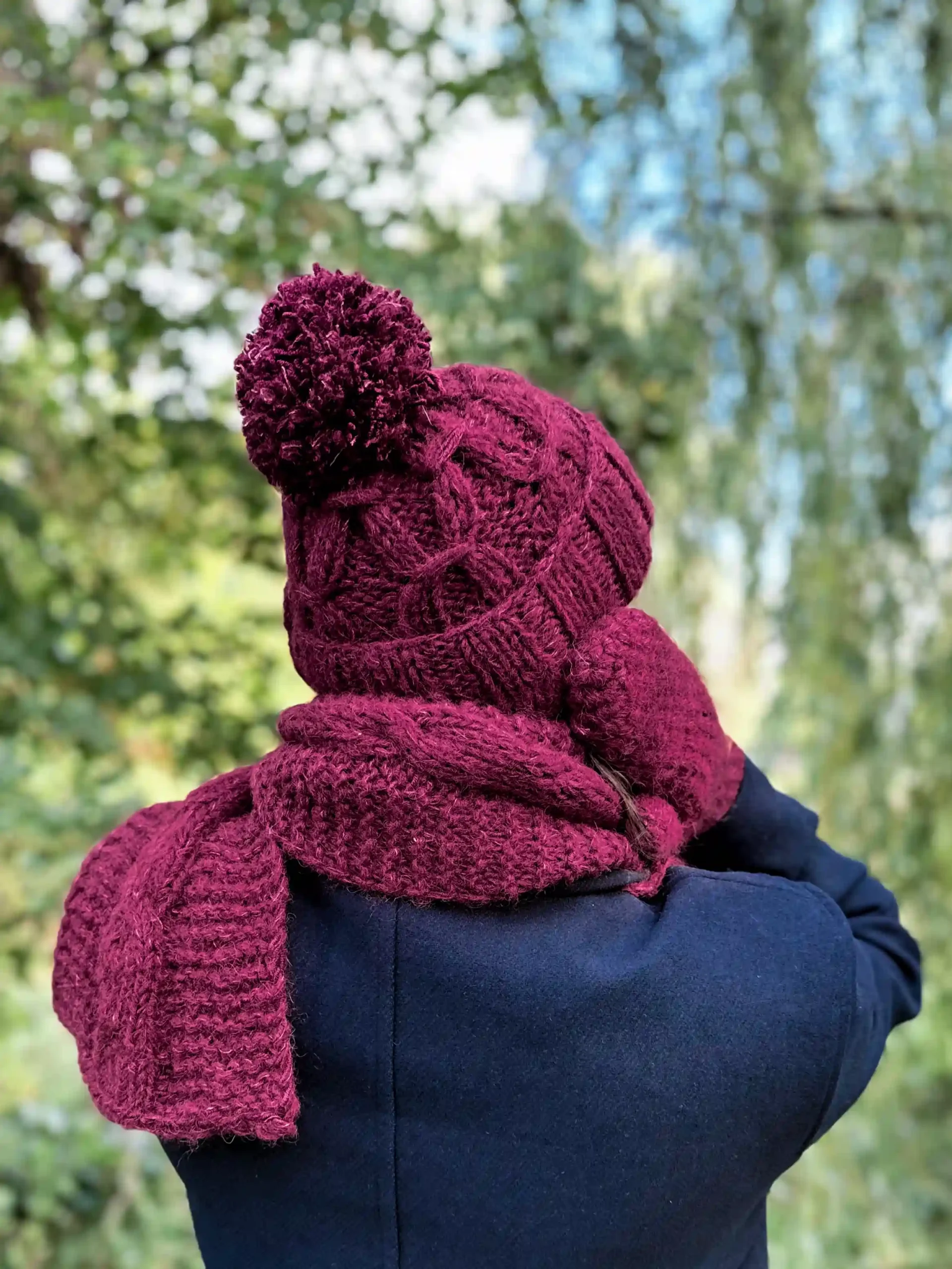 Męska czapka MERINO Euforia "Bordo" 27 welniana czapka meska scaled 1