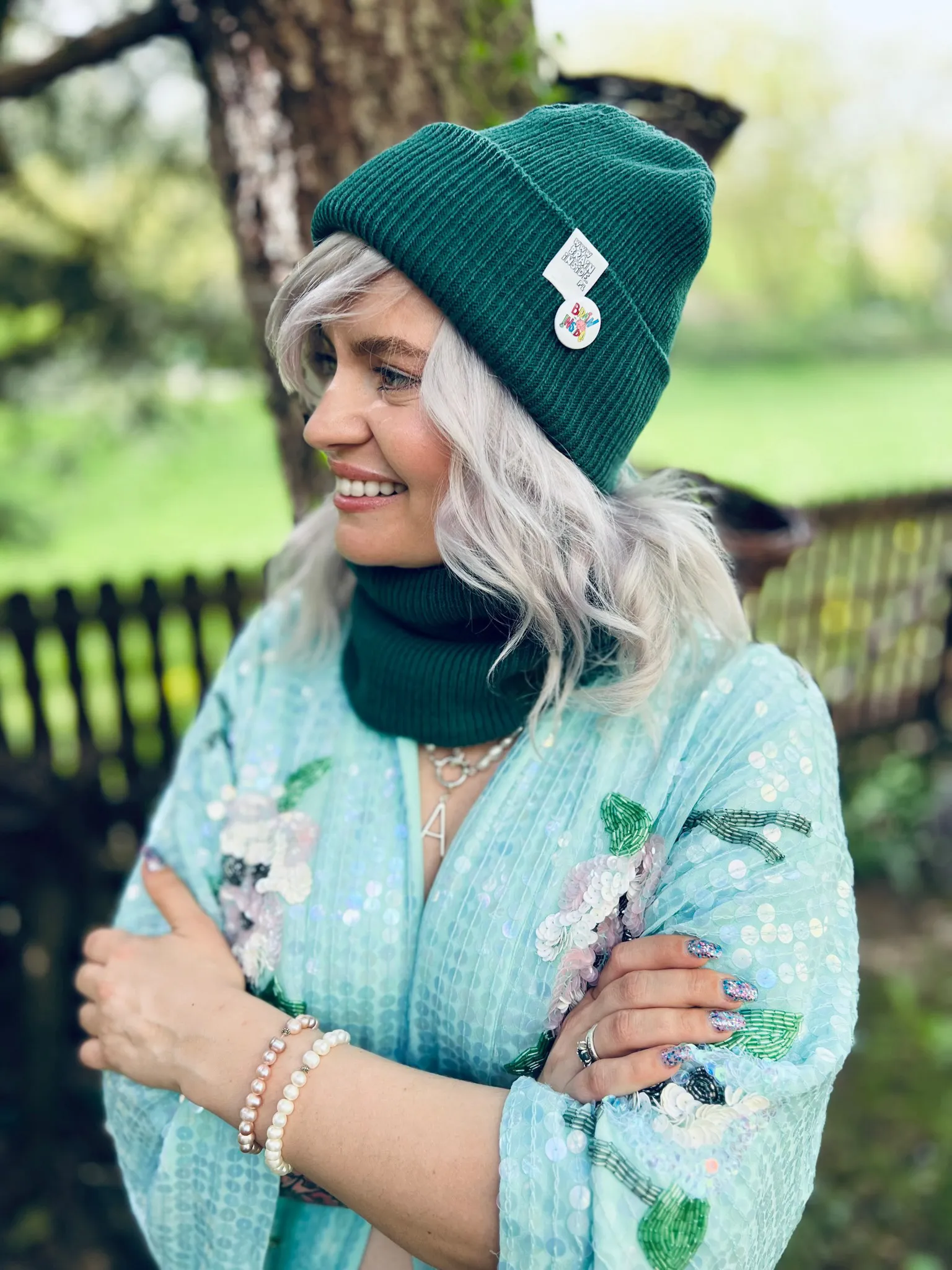 Komin na szyję "Zielony" 11 zielony szalik