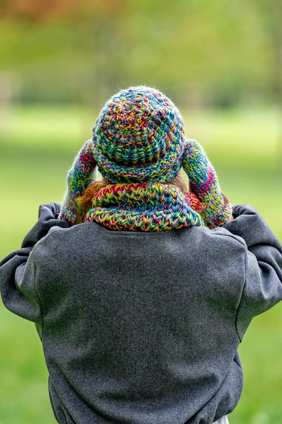 Czapka MERINO Neverland "Cukierki" + podszewka BAWEŁNA 22 zimowa czapka na loki