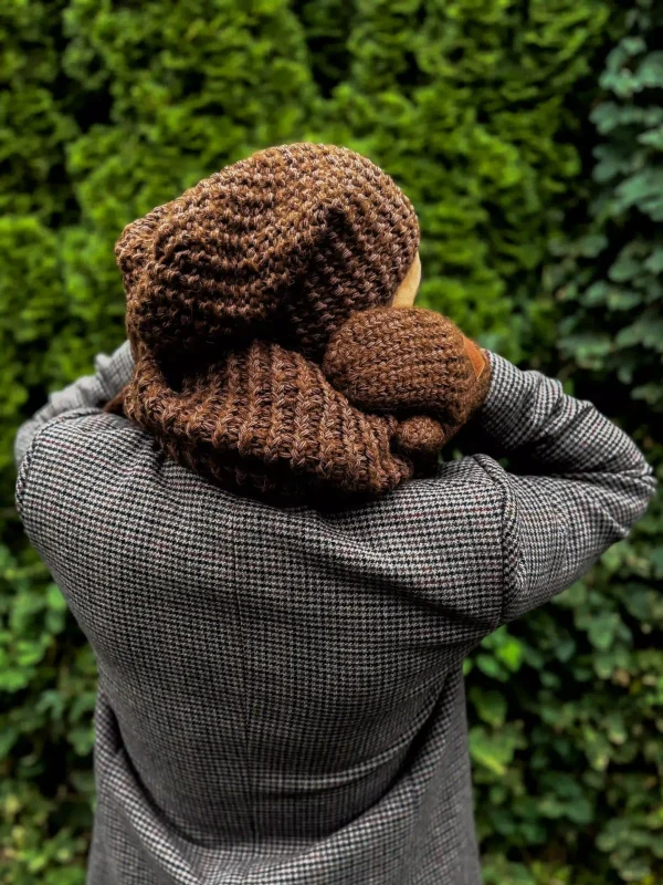Męska czapka MERINO Neverland "Brąz" + podszewka JEDWAB 11 zimowa czapka scaled 1
