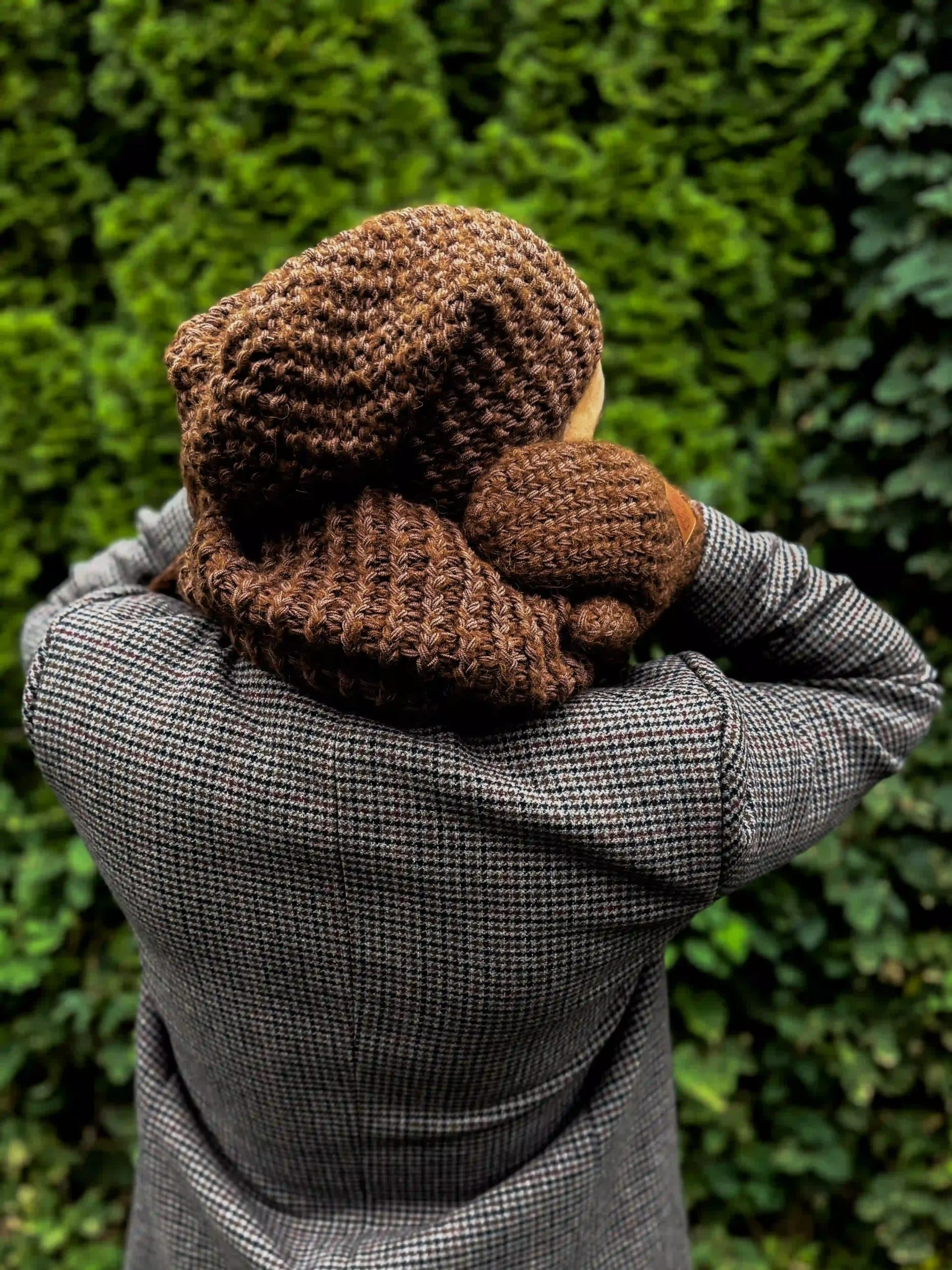 Męska czapka MERINO Neverland "Brąz" + podszewka JEDWAB 54 zimowa czapka scaled 1