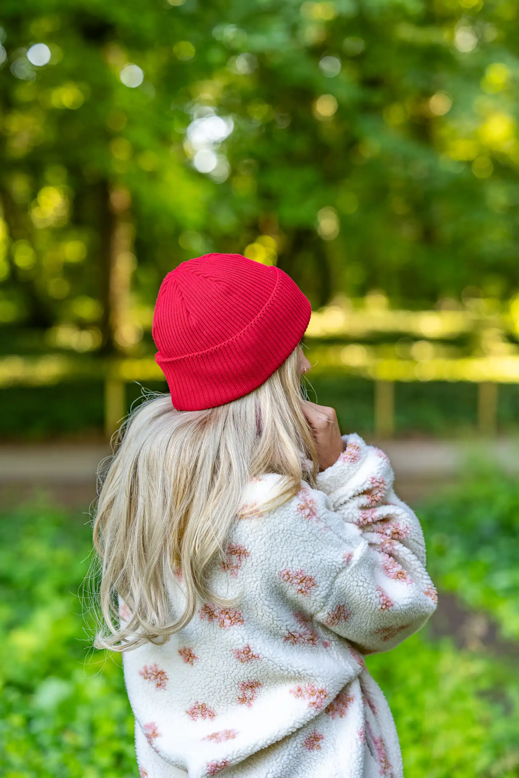Czapka beanie z bawełny logo kolorowe "Czerwony" 200 czapka 2w1 na jesień