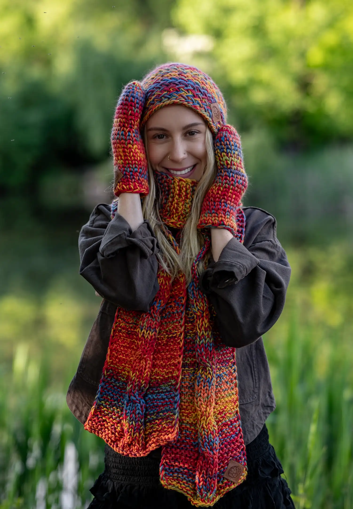 Czapka MERINO 100% "Przygaszone Czerwienie" EXPLORER 182 czapka damska z merino