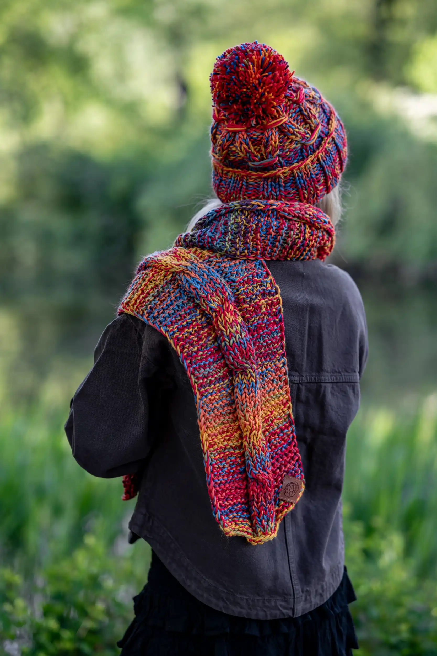 Czapka MERINO 100% Euforia "Przygaszone Czerwienie" 172 czapka handmade merino damska