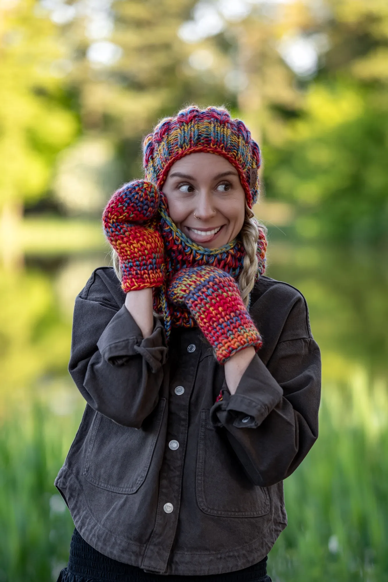 Rękawiczki MERINO 100% "Przygaszone Czerwienie" 125 kolorowe rękawiczki merino
