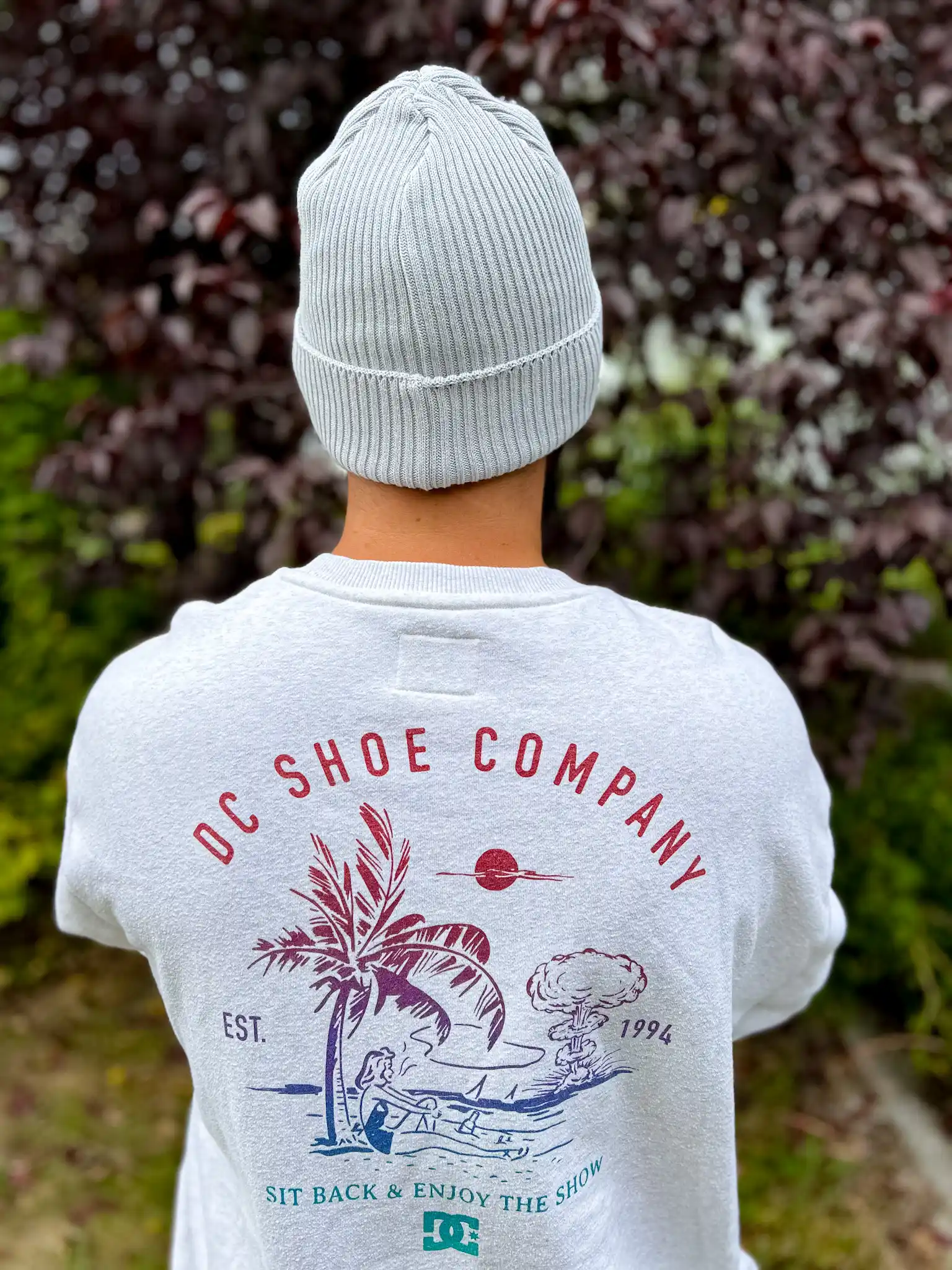 Męska bawełniana czapka beanie logo ekoskórka "Jasny szary" 74 Męska beanie, szara bawełna
