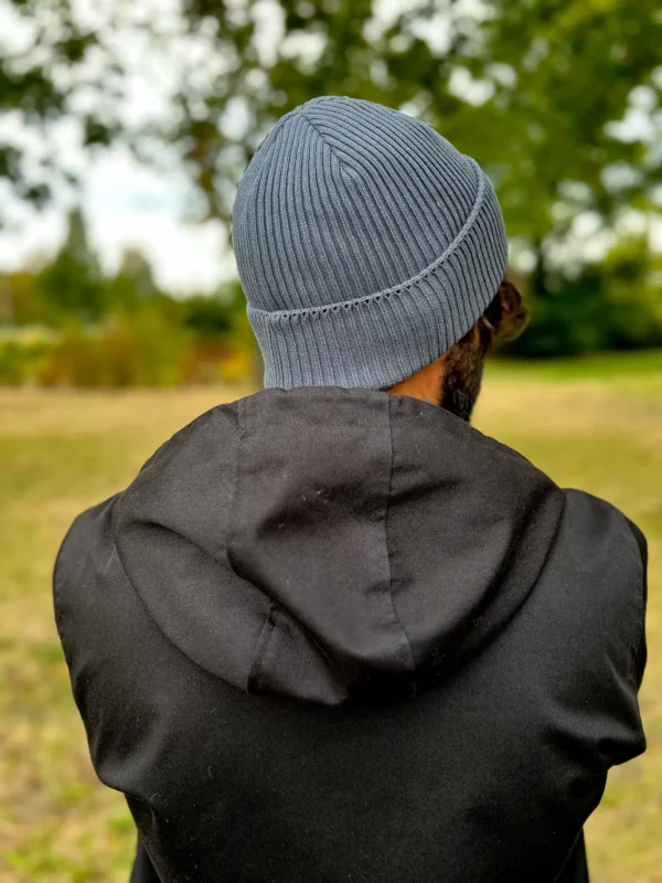 szara beanie bawełna