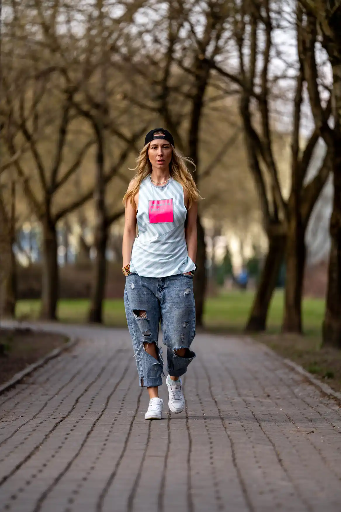 Top Kozacko jest... STRIPE MINT KUSH 143 tank top z napisem