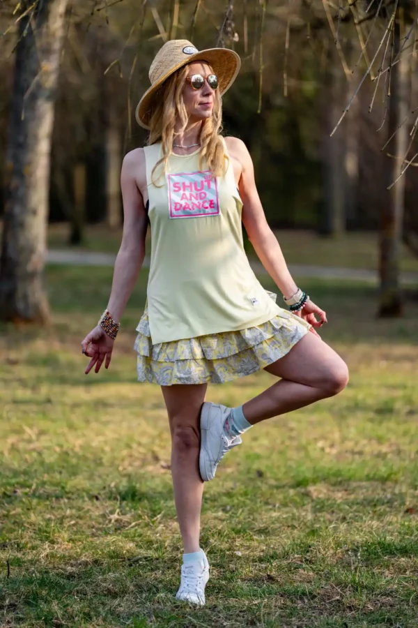 Top Shut up and dance YELLOW KUSH 11 tank topy damskie z nadrukiem
